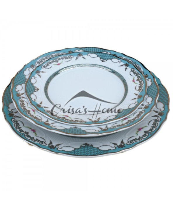 Set farfurii 18 piese Vicomte Azzurro